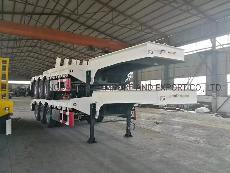 3axles low bed semi trailer / 2