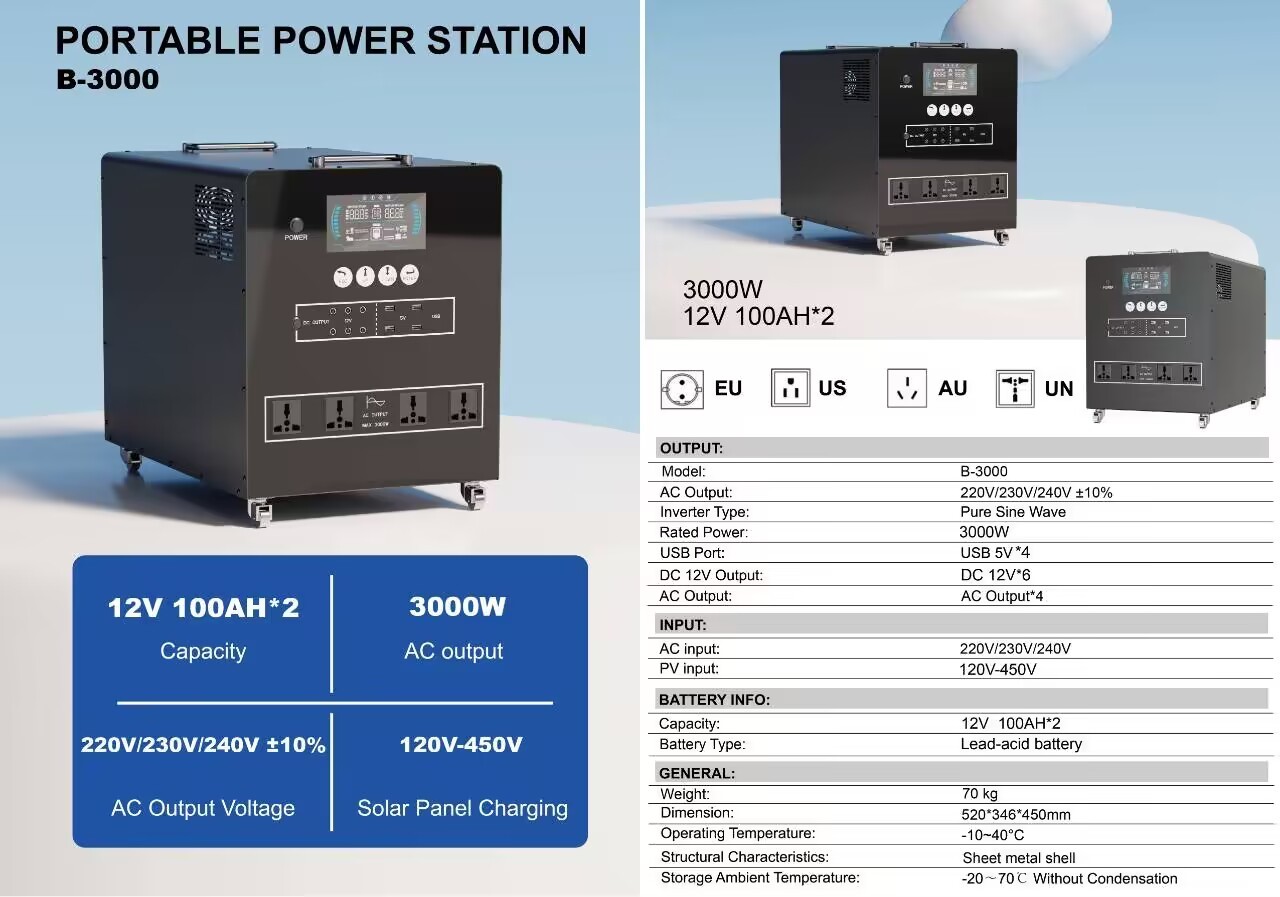 1000W-3000W Solar power station solar generator / 6